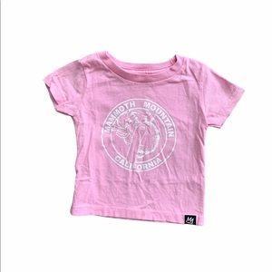 Mammoth Mountain pink logo t-shirt. 12-18m.